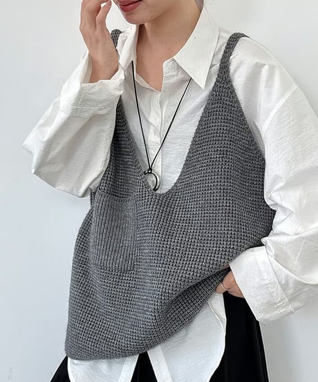 Waffle Knit Tank / 3color　hm2560
