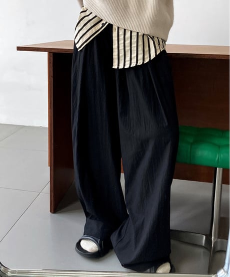 washer wide pants / 2color　hm1669