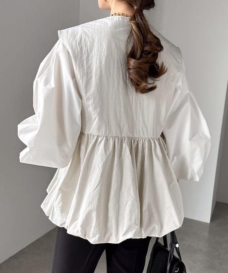 peplum zip-up vest / 3color　hm2572