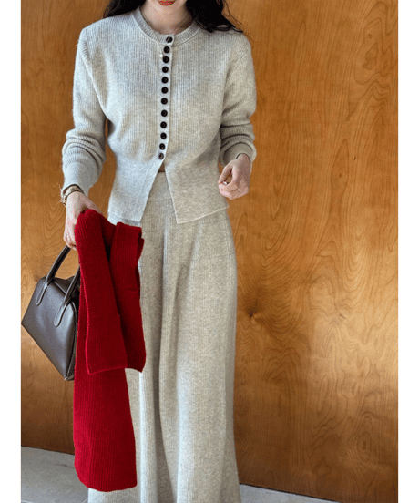 ribbed knit set-up / 3color　hm2755