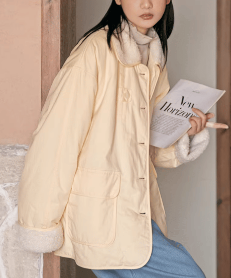 boa padded jacket / 2color　hm2713