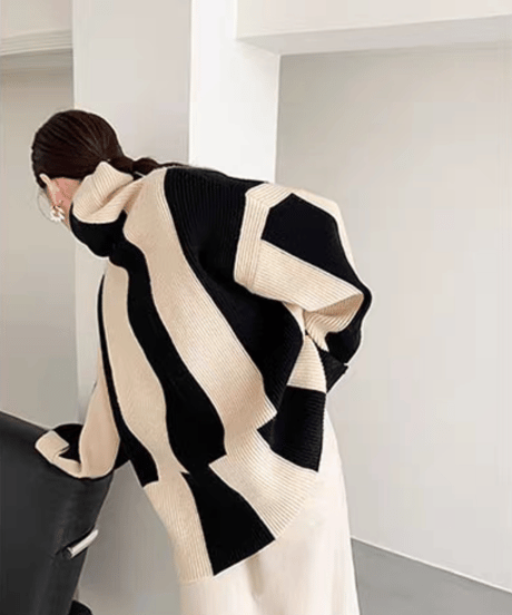 striped design knit　hm1660