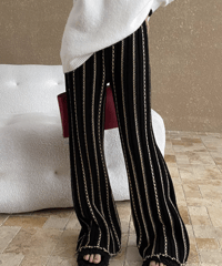 striped wide leg pants　hm2743