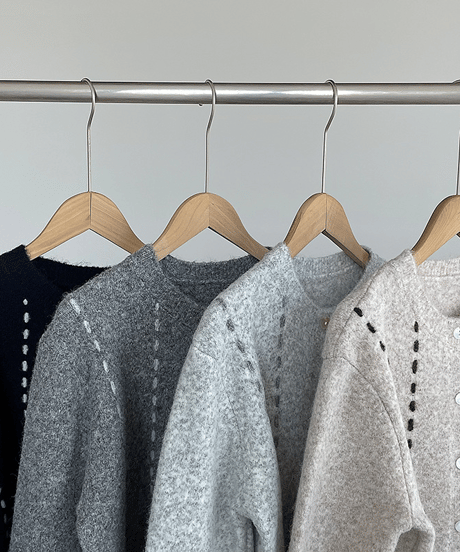 vertical stitch cardigan / 3color　hm2762