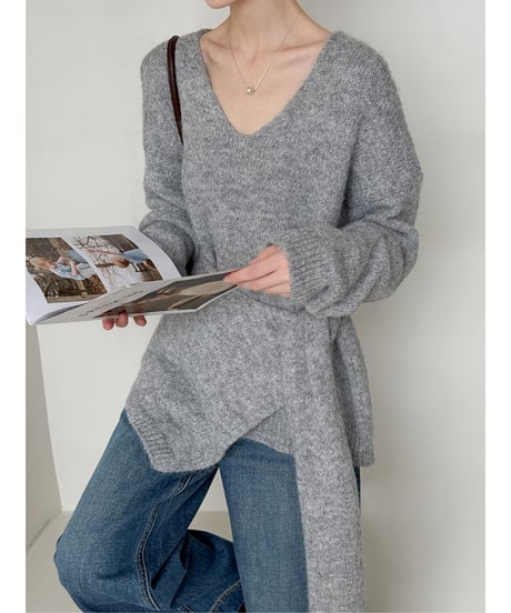 layered look knit top / 3color　hm2718