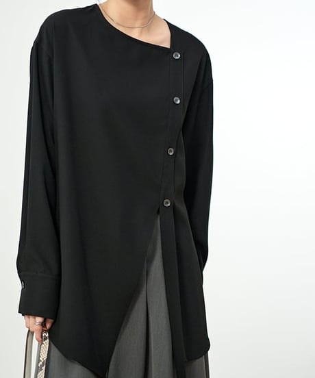 asymmetry button blouse　hm1965