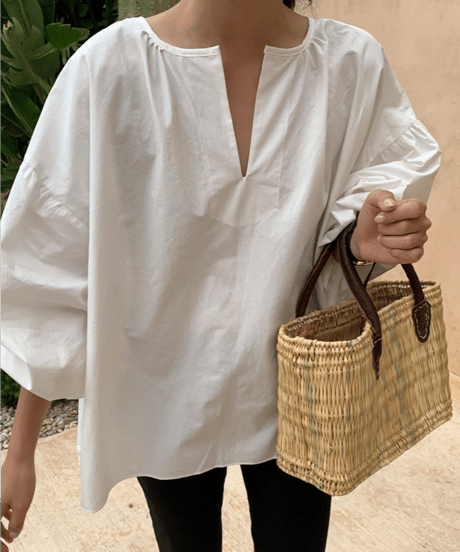 skipper loose blouse / 2color　hm2931