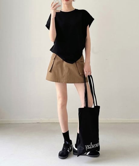 wide shoulder t-shirt / 5color　hm1348