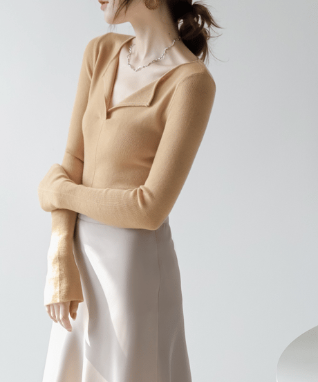rib fit knit top / 6color　hm2807