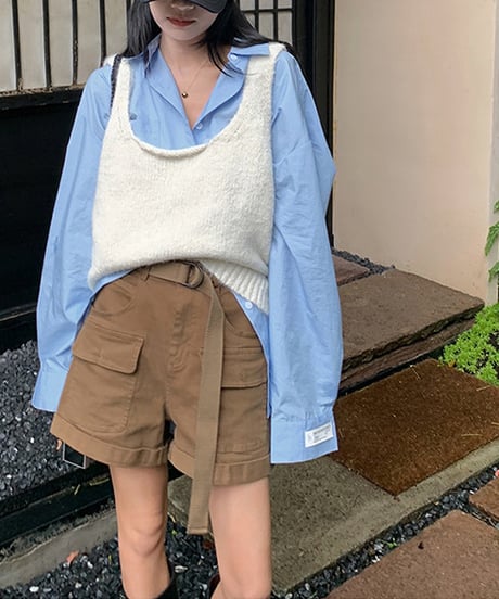 knit tank vest / 4color　hm1488