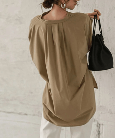 slit hem shirt / 4color　hm2964