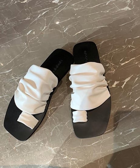 gather thong sandal / 2color　hm1545