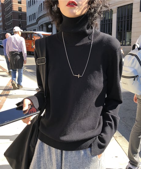 turtle neck sweater / 2color　hm1001