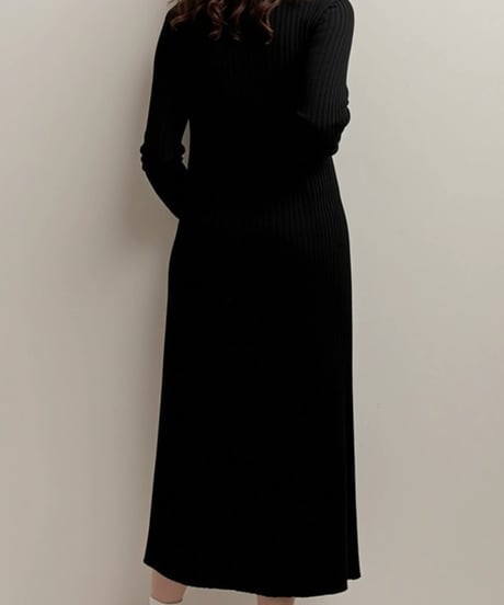 ribbed knit maxi dress / 2color　hm2674