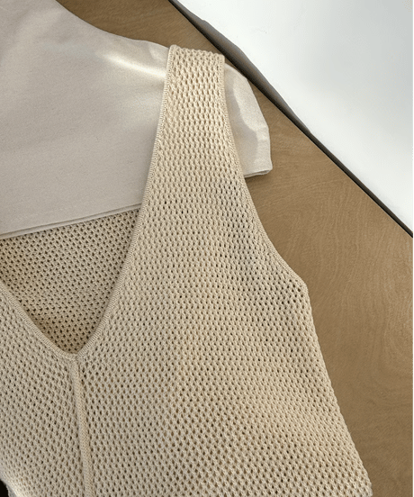 sheer tank dress / 2color　hm2396
