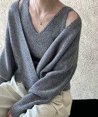 design knit top set / 2color　hm1824