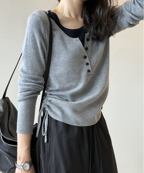 layered style knit / 3color　hm2767