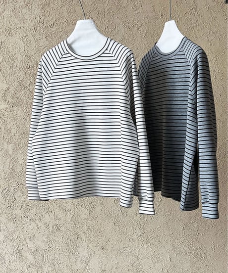 loose strip sweatshirt / 2color　hm2059