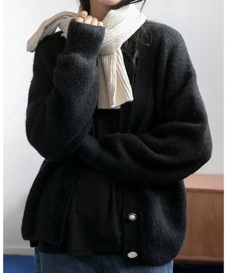 design button knit cardigan　hm1724