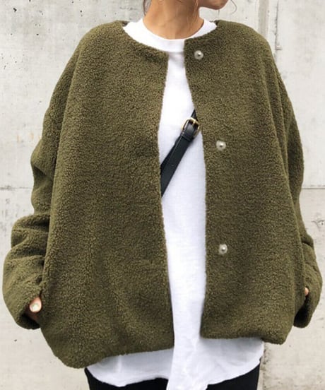 cozy round bore jacket / 3color　hm2566