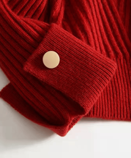 button high-neck knit / 3color　hm2697