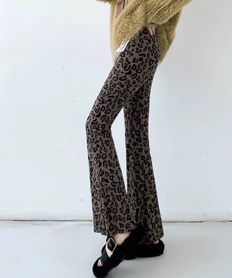 leopard flare leggings / 3color　hm1999