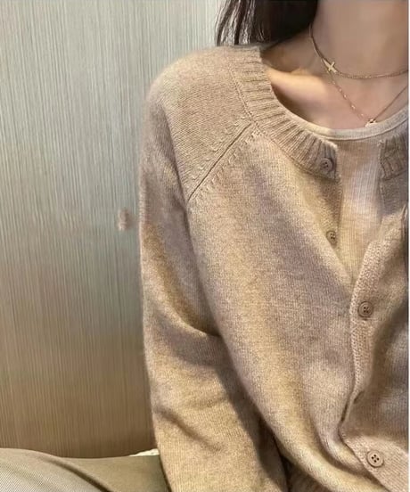 fluffy knit cardigan / 5color　hm2616