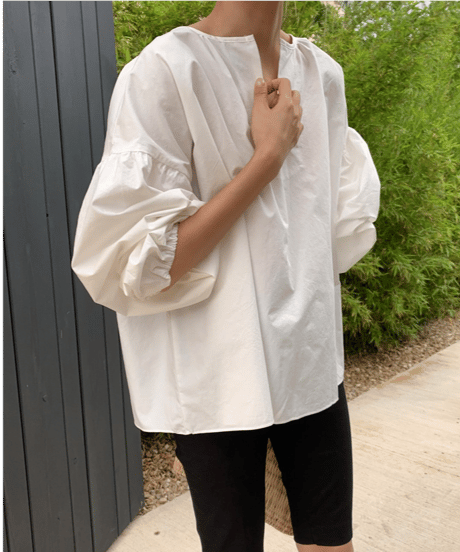 skipper loose blouse / 2color　hm2931