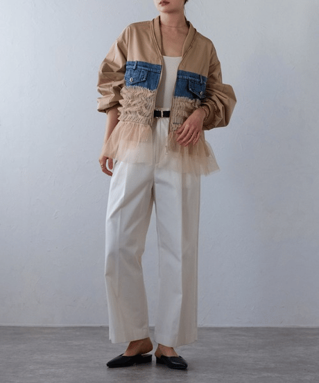 tulle mix blouson / 3color　hm2820