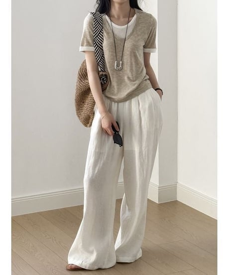 wide leg easy pants / 2color　hm2270