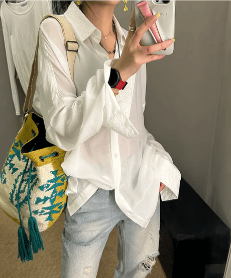 fluid drape shirt / 2color　hm2204