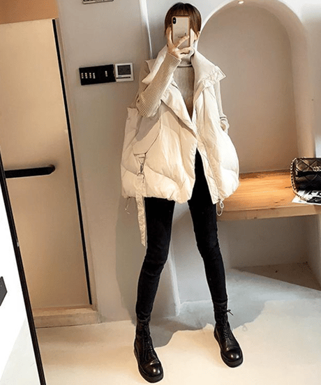 oversized padded vest / 3color　hm2720