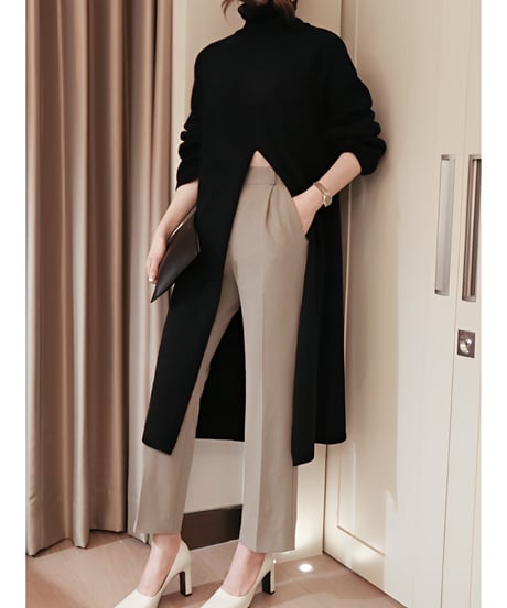 slit turtleneck knit / 3color　hm1876