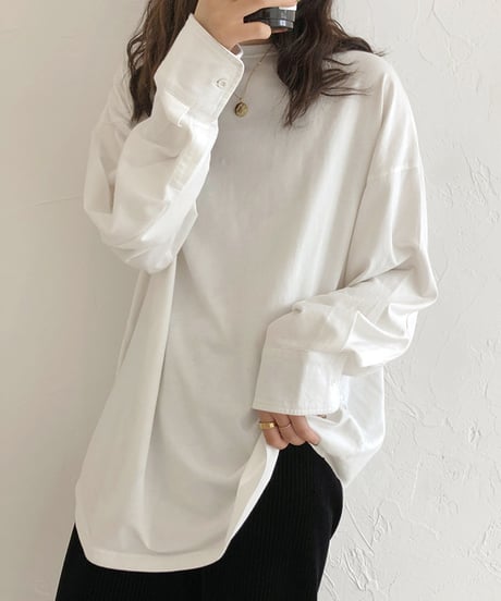 cuffed shirt pullover　hm1363