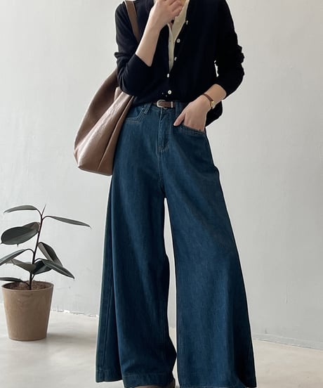 layered knit cardigan / 3color　hm1710