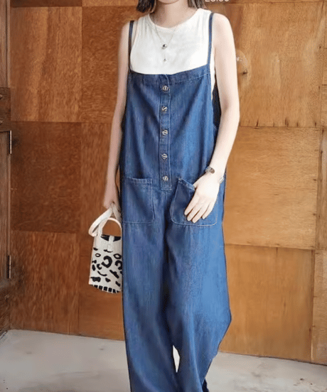 denim Loose jumpsuit　hm2490