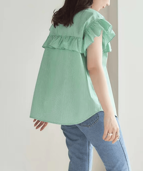 ruffle sleeve blouse / 6color　hm2977