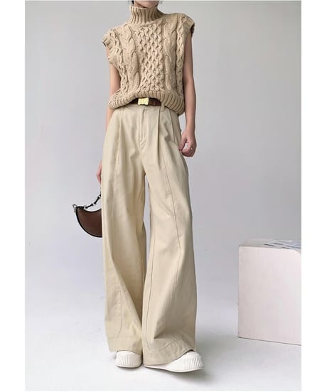 volume wide pants / 2color　hm2574