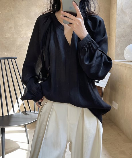 thick volume blouse / 2color　hm1676