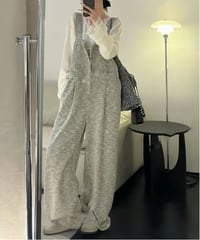 loose wide pants overalls　hm1993