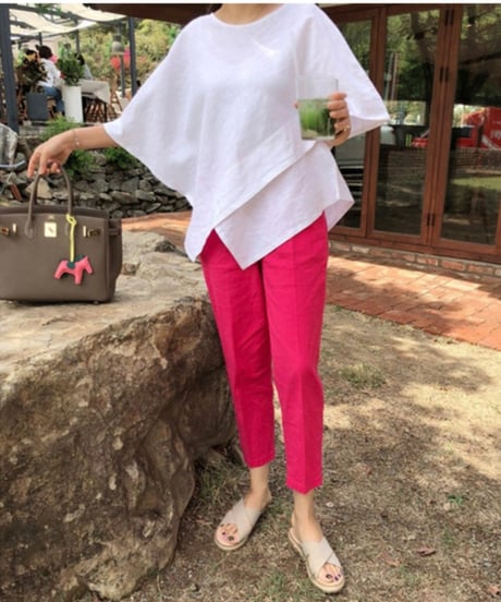 asymmetric loose top / 2color　hm2903