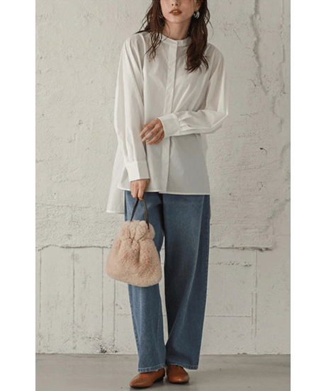 slit hem shirt / 4color　hm2964