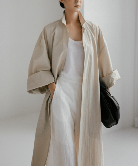 linen long shirt / 2color　hm2906