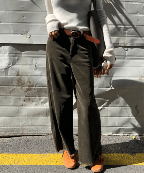 cut-off corduroy pants / 2color　hm1159