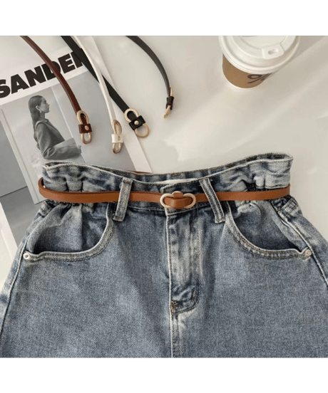 leather slim belt / 5color　hm2808
