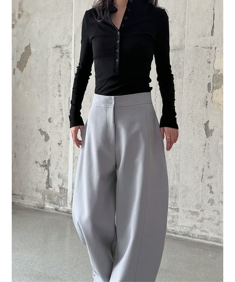 structured wide pants / 2color　hm2078