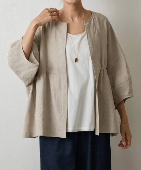drawstring loose jacket / 2color　hm2985
