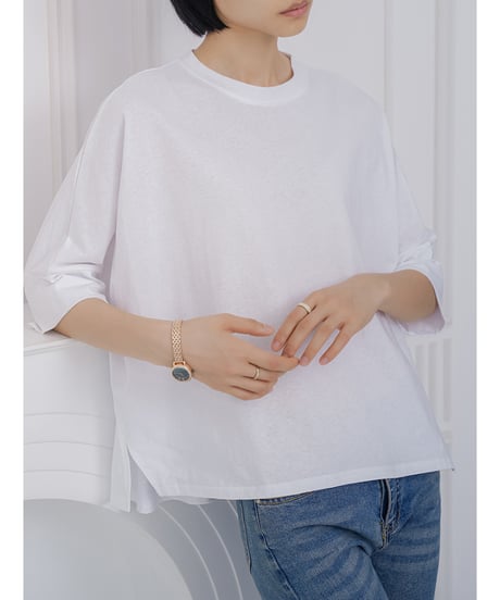 side slit tee / 8color　hm2963