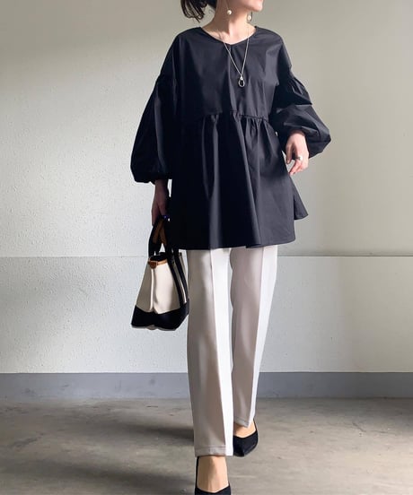 gather flare blouse / 2color　hm2579