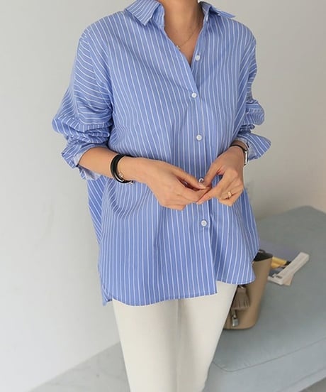 back ribbon shirt / 2color　hm2142
